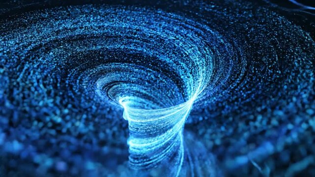 Abstract Vortex of Flowing Energy in Digital Animation