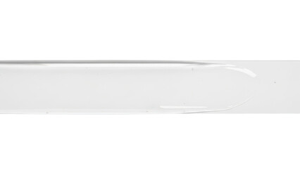 Blank liquid gloss tape strip mockup wet look finish horizontal layout high contrast isolated on white background