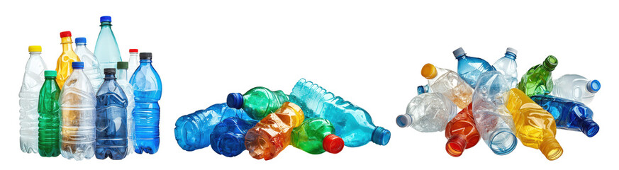 Collection of plastic bottles representing environmental waste