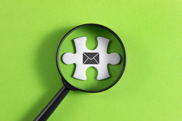 envelope illustration with magnifying glass