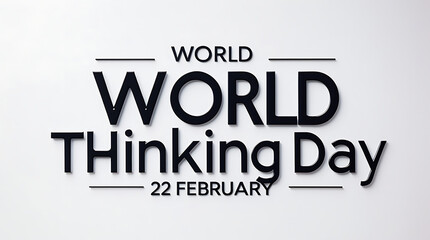 “3d World Thinking Day” stacked in large black letters, with “22 February.”