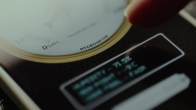 Hygrometer application displaying the Humidity percentage
