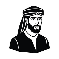 Traditional Omani Man Wearing Dishdasha And Kumma