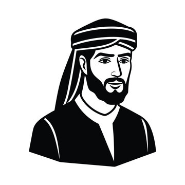 Traditional Omani Man Wearing Dishdasha And Kumma