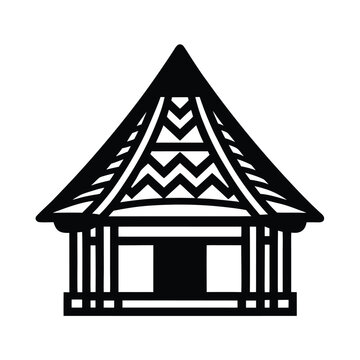 Traditional Tonga Hut Vector