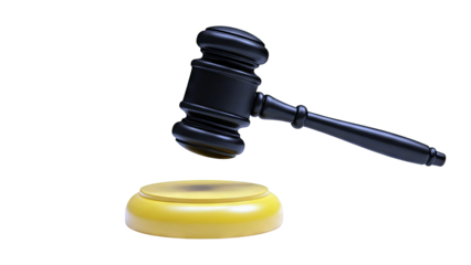 Black Gavel and Sounding Block