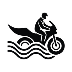 Traffic Motorbike Wave Icon