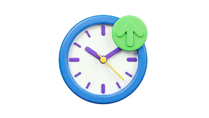 Clock with Upward Arrow Icon