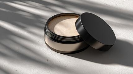 Cosmetic jar mockup top view