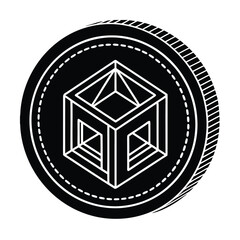 Transparent Digital Coin Hologram