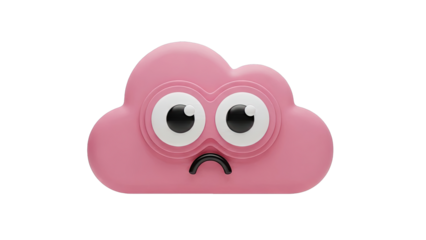 Sad Pink Cloud Emoji
