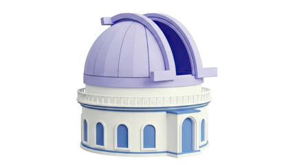 Cartoon Observatory Building
