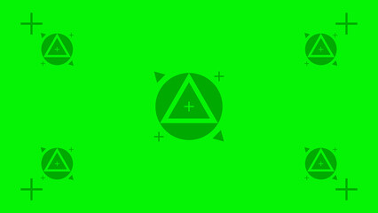 Obraz premium VFX Motion Tracking Markers On Green Screen Background
