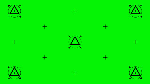 Motion Tracking Markers On Green Screen Background