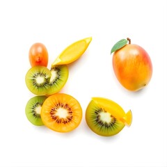 3D watercolor fruits