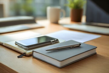 Modern Business Desk With Planning Tools