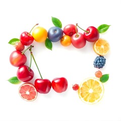 3D watercolor fruits