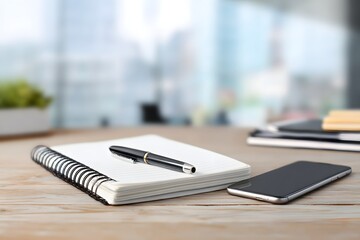 Modern Business Desk With Planning Tools