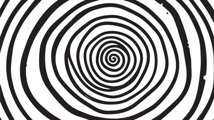 Black and white spiral pattern on a circular background