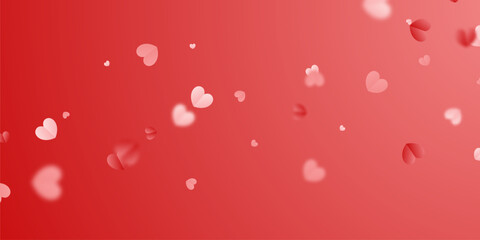 Valentine's Day background decorated with beautiful heart shapes. Vector illustration.