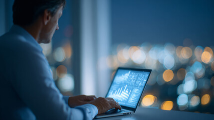 Businessman Using Smartphone for Digital Technology and AI Innovation