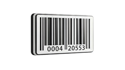 3D Render of a Barcode with Number 000420553