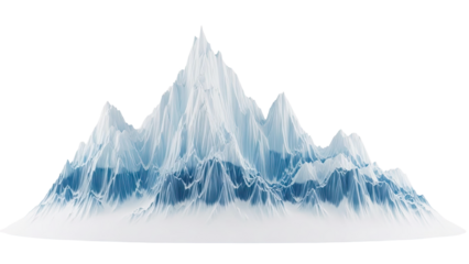 Abstract Icy Mountain Range
