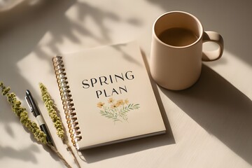 Spring Morning Workspace With Sunlight