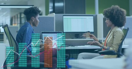 Business professionals working in office