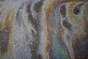 Environmental Impact, Oil Rainbow on Pavement