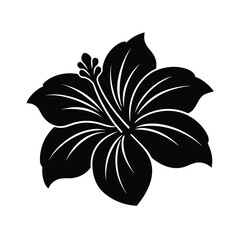 Obraz premium Tropical Hibiscus Flower Icon