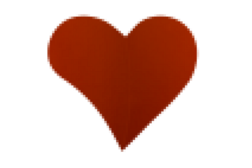 pixel mosaic heart on a transparent background