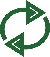 Flat share repost symbol icon minimal green vector illustration