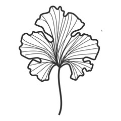 Unique Ginkgo Floral Illustration: Hand-Drawn Botanical Beauty
