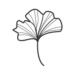 Charming Hand-Drawn Ginkgo Floral Artwork for Nature Lovers
