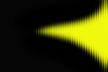 Bright yellow vertical light beam pulse on a dark textured background. Glowing electric yellow light effect for tech and energy design concepts