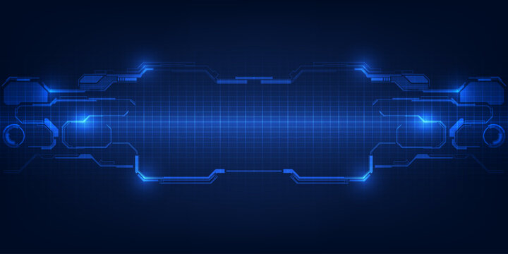 Futuristic frame,screen,panels,border and windows for head up display or dashboard control and technology background.Future sci fi tech style design concepts.Vector illustrations.