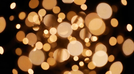 Obraz premium Background shows many glowing orbs of light with varying sizes and intensities against a dark space creating an out of focus effect