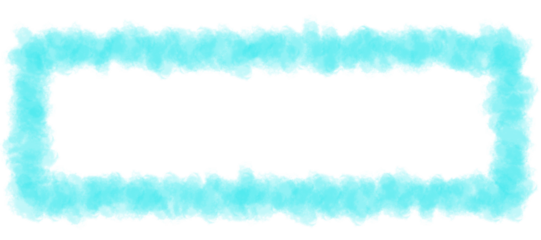 A rectangular frame made of light blue watercolor-style brushstrokes. The frame has a soft