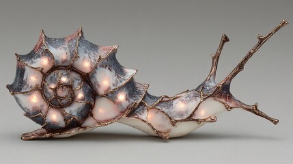 seashell on black background