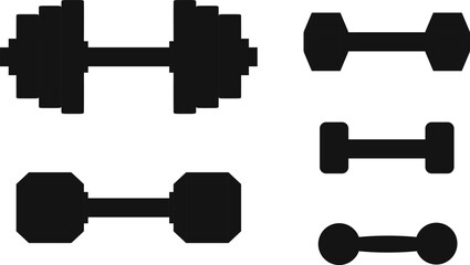 Sports dumbbells, a set of sports dumbbells, a sports dumbbell icon. Vector, cartoon illustration, poster, postcard. Vector