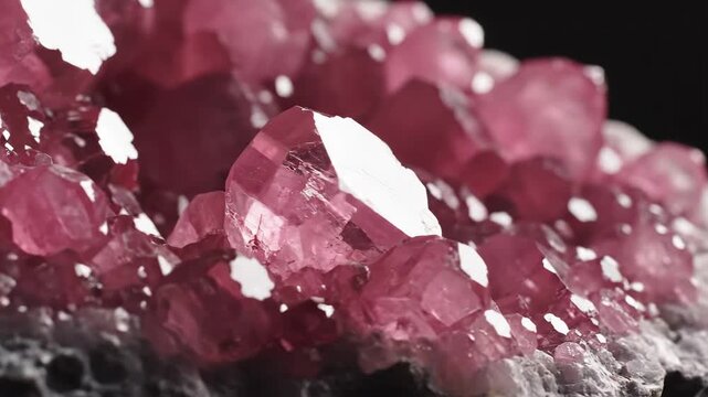 Close-up of Sparkling Rosaite Crystal Displaying Detail