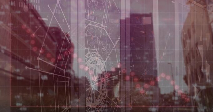 The video shows a global network of computers and servers with data being processed in the cloud