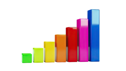 Colorful Bar Graph Showing Upward Trend