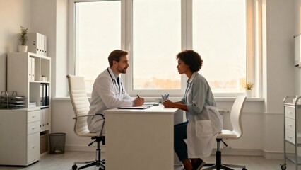 Obraz premium Doctor and patient in consultation