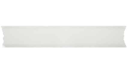 Blank tyvek tape strip mockup spunbound fiber texture straight layout durable look isolated on white background