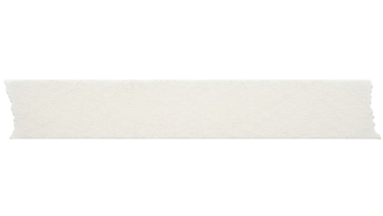 Blank tyvek tape strip mockup spunbound fiber texture straight layout durable look isolated on white background 