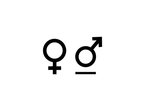 Black symbols for gender or sex