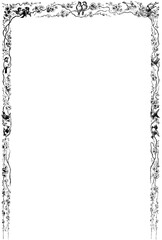 Vintage Decorative Frame with Floral Elements