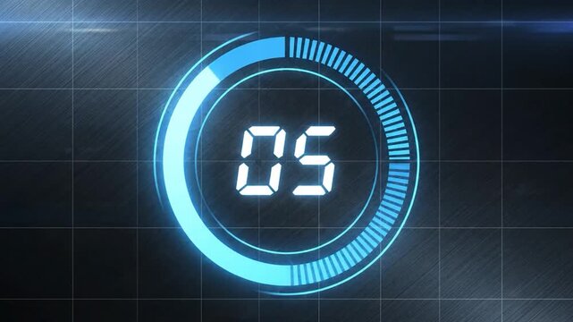 Futuristic Countdown Timer Interface